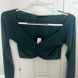 Crop top hunter green